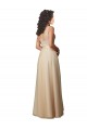 V-Back Tulle & Lace V-Neck Long Sleeveless Bridesmaid Dress Southampton