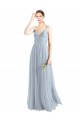 Open Back Tulle Spaghetti Straps Long Sleeveless Evening Dress / Bridesmaid Dress Southampton