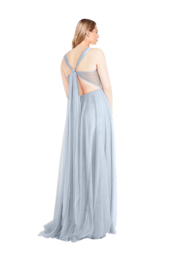 Tulle Spaghetti Straps Long Sleeveless Evening Gown / Bridesmaid Dress Southampton