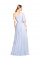 Tulle One Shoulder Long Flutter Sleeves Bridesmaid Dress Southampton