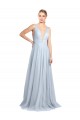 V-Back Tulle Spaghetti Straps Long Floor Length Sleeveless Bridesmaid Dress Southampton