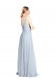 V-Back Tulle Spaghetti Straps Long Floor Length Sleeveless Bridesmaid Dress Southampton