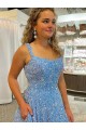 Velvet Sequin Scoop Neck Court Train Sleeveless Prom Dress / Evening Dress Southampton