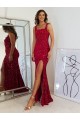 Velvet Sequin Square Neck Long Sleeveless Prom Dress Southampton