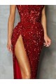 Velvet Sequin Strapless Long Sleeveless Prom Dress / Evening Dress Southampton