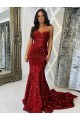Velvet Sequin Sweetheart Court Train Sleeveless Evening Dress Southampton