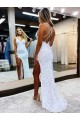 Velvet Sequin V-Neck Long Sleeveless Prom Dress / Evening Dress Southampton