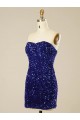 Velvet Sequin Sweetheart Short Sleeveless Prom Dress Southampton