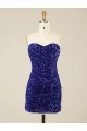 Velvet Sequin Sweetheart Short Sleeveless Prom Dress Southampton