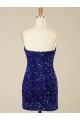 Velvet Sequin Sweetheart Short Sleeveless Prom Dress Southampton