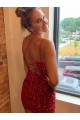 Velvet Sequin V-Neck Short Sleeveless Evening Gown Southampton