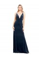 V-Back Stretch Velvet V-Neck Long Sleeveless Prom Dress / Bridesmaid Dress Southampton