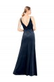 V-Back Stretch Velvet V-Neck Long Sleeveless Prom Dress / Bridesmaid Dress Southampton