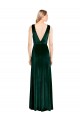 V-Back Stretch Velvet V-Neck Long Sleeveless Bridesmaid Dress / Formal Dress Southampton