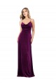 Open Back Stretch Velvet Scoop Neck Long Sleeveless Formal Evening Gown / Prom Dress / Bridesmaid Dress Southampton