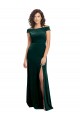 Stretch Velvet Square Neck Long Cap Sleeves Formal Evening Gown / Prom Dress / Bridesmaid Dress Southampton