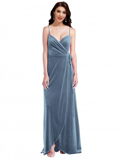 Low Back Stretch Velvet Sweetheart Long Sleeveless Semi Formal Evening Dress / Prom Dress / Bridesmaid Dress Southampton