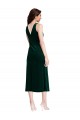 V-Back Stretch Velvet Cowl Neck Midi Length Sleeveless Evening Gown / Prom Dress / Bridesmaid Dress Southampton