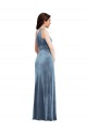 Stretch Velvet Off the Shoulder Long Sleeveless Bridesmaid Dress / Evening Dress Southampton