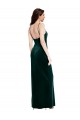 Low Back Stretch Velvet Spaghetti Straps Long Sleeveless Prom Dress / Bridesmaid Dress Southampton