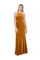 Open Back Stretch Velvet Halter Neck Long Sleeveless Formal Evening Gown / Prom Dress / Bridesmaid Dress Southampton