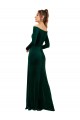 Stretch Velvet Off the Shoulder Long Long Sleeves Formal Evening Gown / Prom Dress / Bridesmaid Dress Southampton