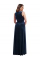 Stretch Velvet V-Neck Long Sleeveless Formal Plus Size Evening Gown / Prom Dress / Bridesmaid Dress Southampton