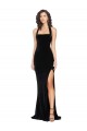 Low Back Stretch Velvet Halter Neck Long Sleeveless Semi Formal Evening Dress / Prom Dress / Bridesmaid Dress Southampton