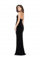 Low Back Stretch Velvet Halter Neck Long Sleeveless Semi Formal Evening Dress / Prom Dress / Bridesmaid Dress Southampton