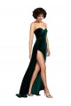 Low Back Stretch Velvet Sweetheart Sweep Train Sleeveless Semi Formal Evening Dress / Prom Dress / Bridesmaid Dress Southampton