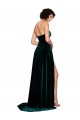 Low Back Stretch Velvet Sweetheart Sweep Train Sleeveless Semi Formal Evening Dress / Prom Dress / Bridesmaid Dress Southampton